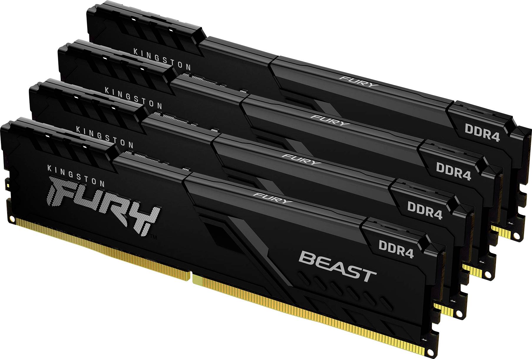Kingston FURY Beast PC-Arbeitsspeicher Kit DDR4 64 GB 4 x 16 GB 3600 MHz 288pin DIMM CL18 KF436C18BBK4/64