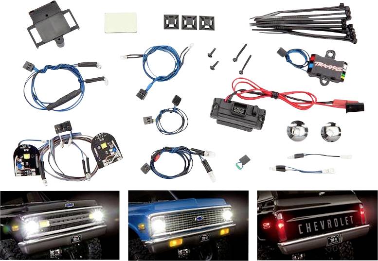 Traxxas TRX-8090 Tuning Lichter-Set komplett mit Power Supply für 9111 + 9112 Karo