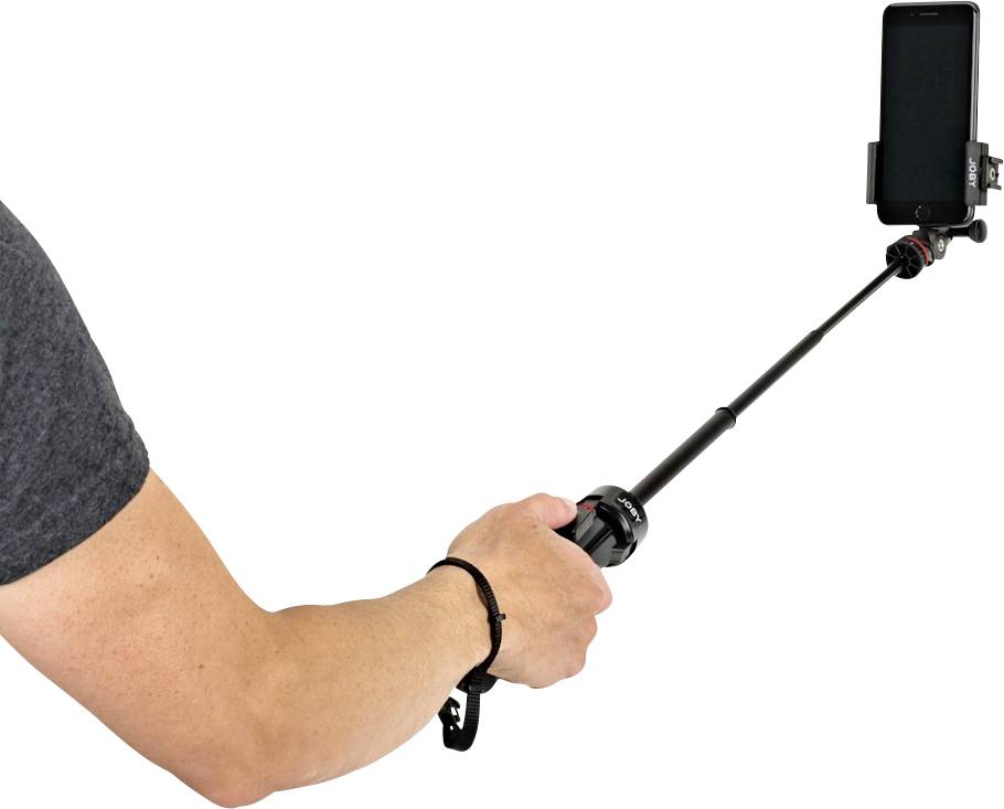 JOBY GripTight™ PRO TelePod™ Tripod 1/4 Zoll Arbeitshöhe=20.8 - 63.5 cm Schwarz Für Smartphones und GoPro, inkl. Smartphonehalter