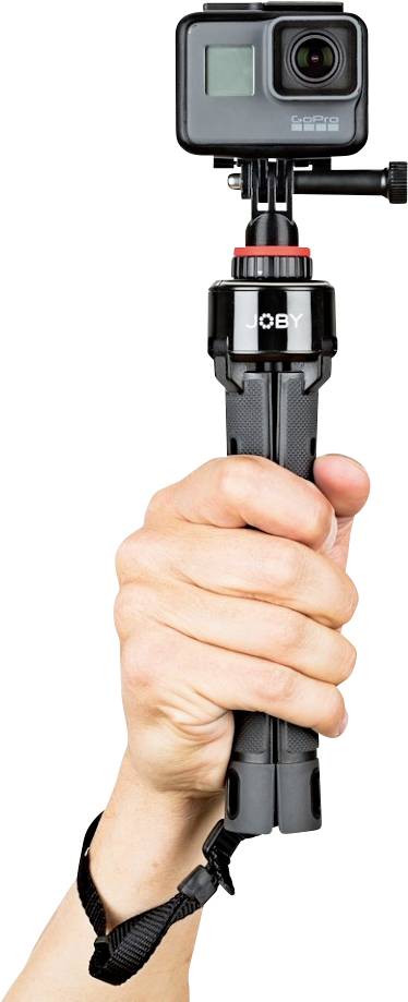 JOBY GripTight™ PRO TelePod™ Tripod 1/4 Zoll Arbeitshöhe=20.8 - 63.5cm Schwarz Für Smartphones und GoPro, inkl. Smartphonehalter