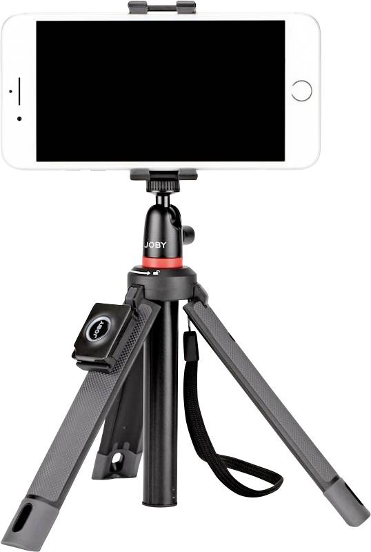 JOBY TelePod™ Mobile Tripod 1/4 Zoll Schwarz inkl. Smartphonehalter, Kugelkopf