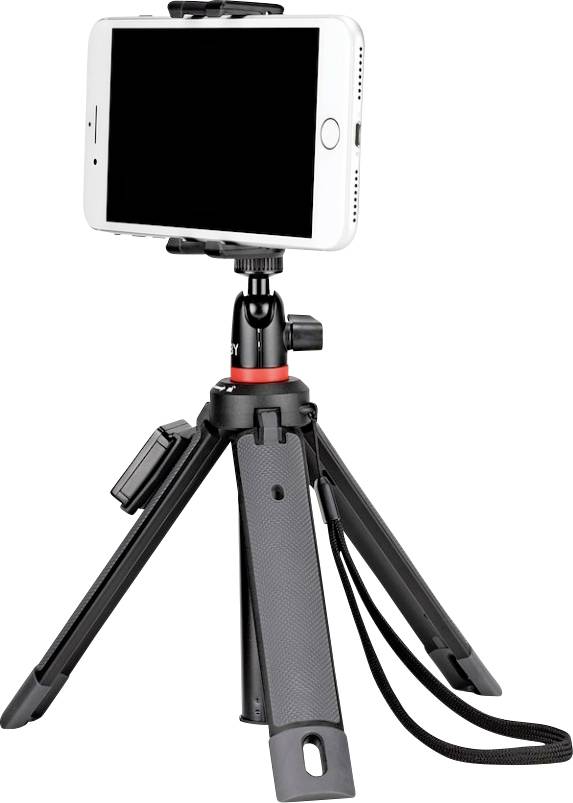 JOBY TelePod™ Mobile Tripod 1/4 Zoll Schwarz inkl. Smartphonehalter, Kugelkopf