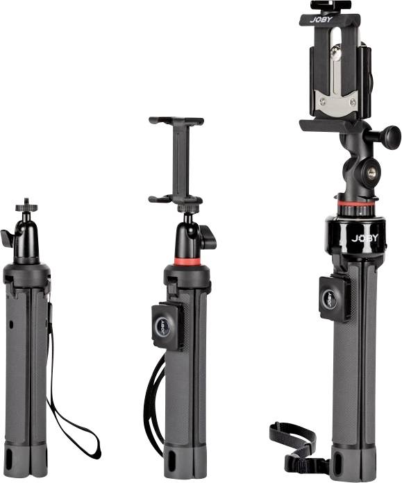 JOBY TelePod™ Mobile Tripod 1/4 Zoll Schwarz inkl. Smartphonehalter, Kugelkopf