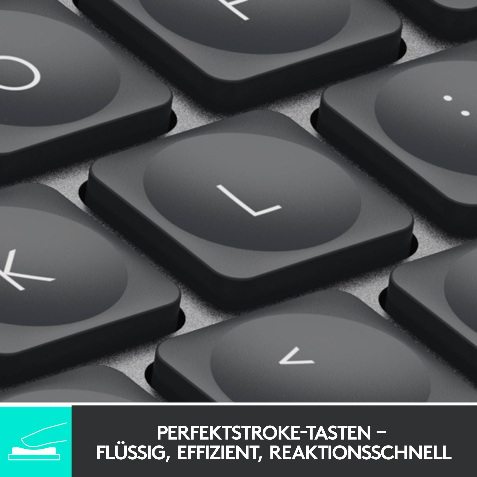 Logitech MX Keys Mini Bluetooth® Tastatur Deutsch, QWERTZ Graphit Beleuchtet, Geräuscharme Tasten