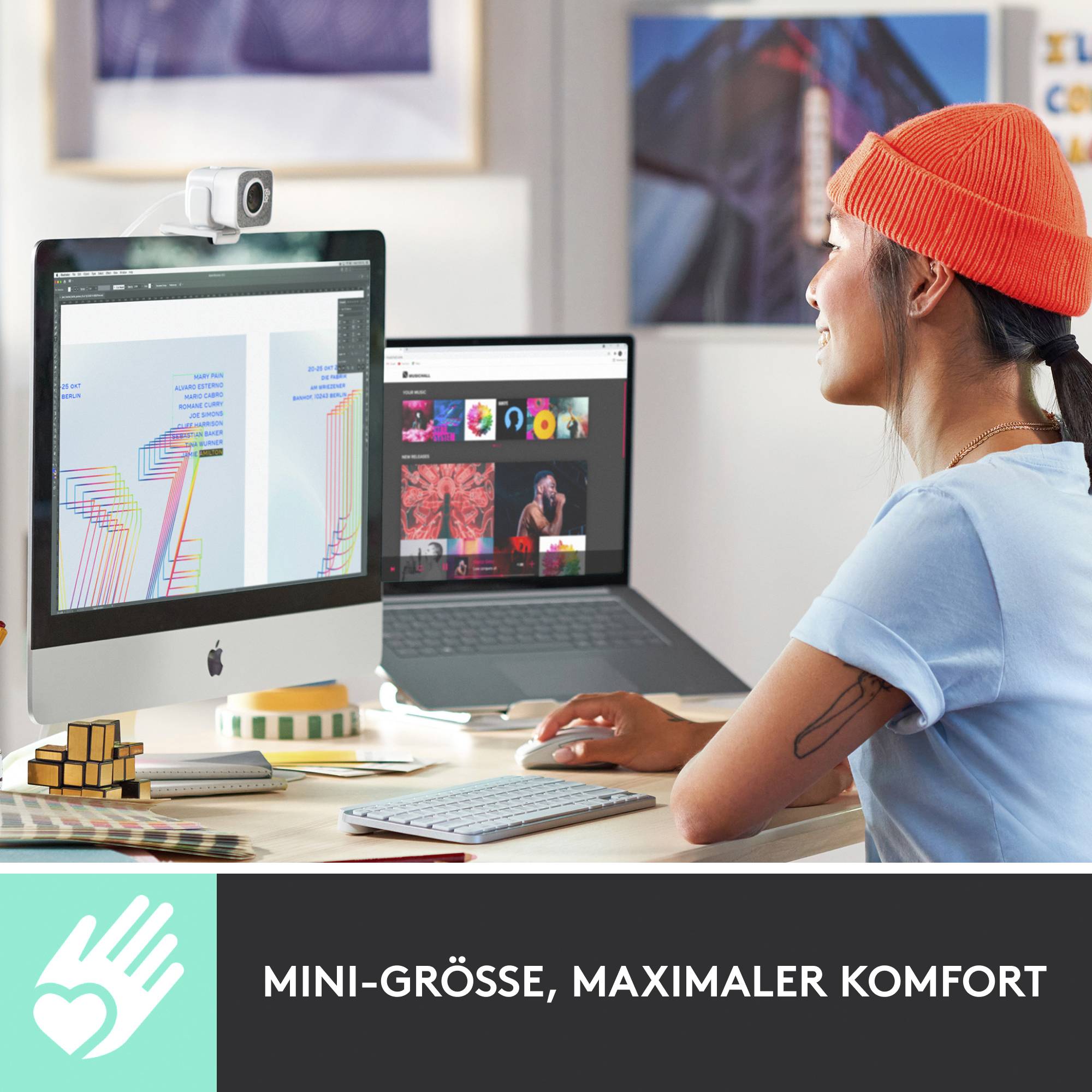 Logitech MX Keys mini for Mac Bluetooth® Tastatur Deutsch, QWERTZ, Mac Grau