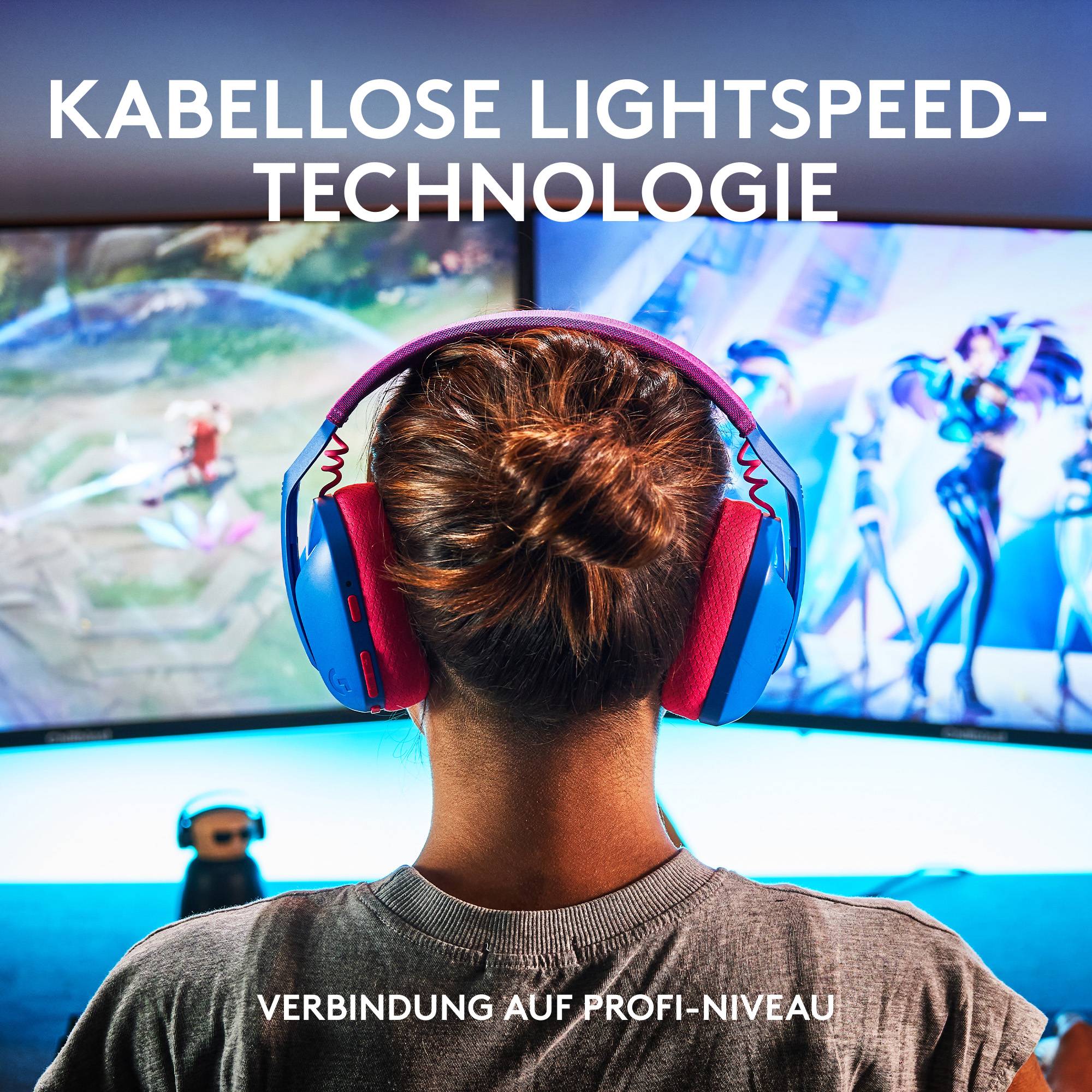 Logitech G435 LIGHTSPEED Over Ear Headset Bluetooth® Stereo Blau Lautstärkebegrenzung Gaming