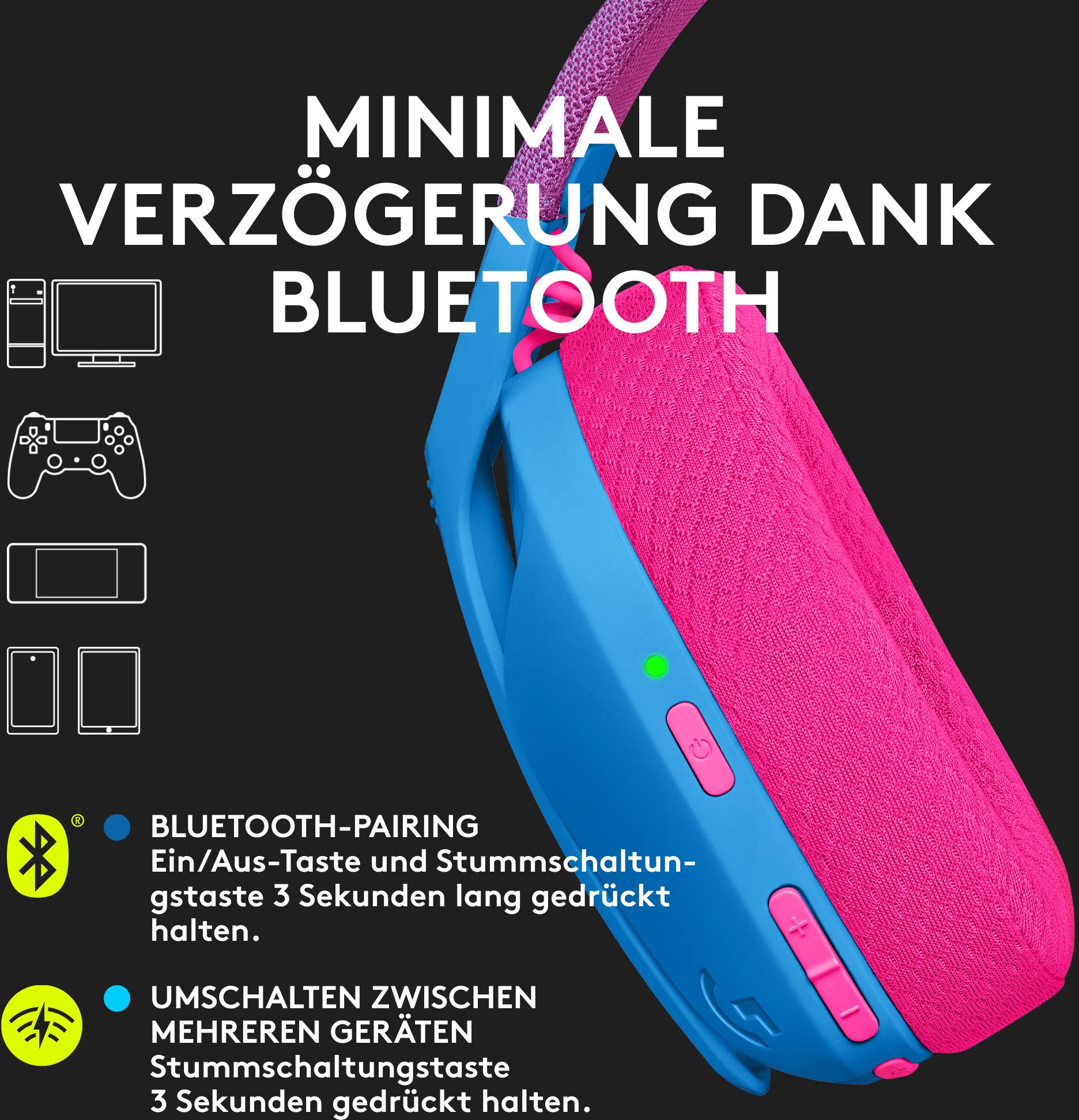 Logitech Lightspeed G435 - Headset - ohrumschließend