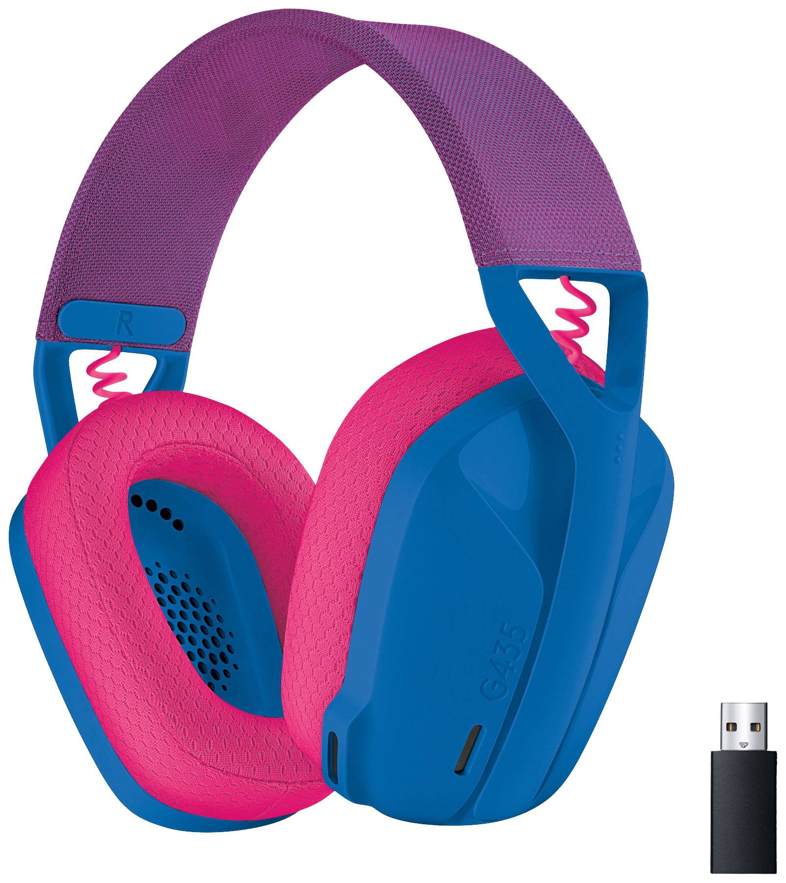 Logitech G435 LIGHTSPEED Over Ear Headset Bluetooth® Stereo Blau Lautstärkebegrenzung Gaming