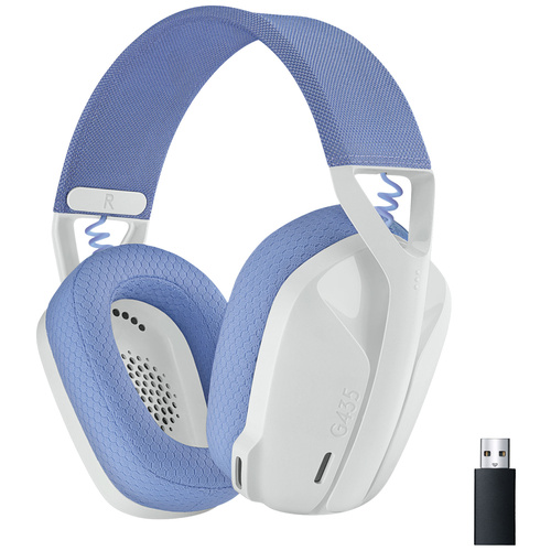 Logitech G435 LIGHTSPEED Gaming Over Ear Headset Bluetooth® Stereo Weiß Lautstärkebegrenzung