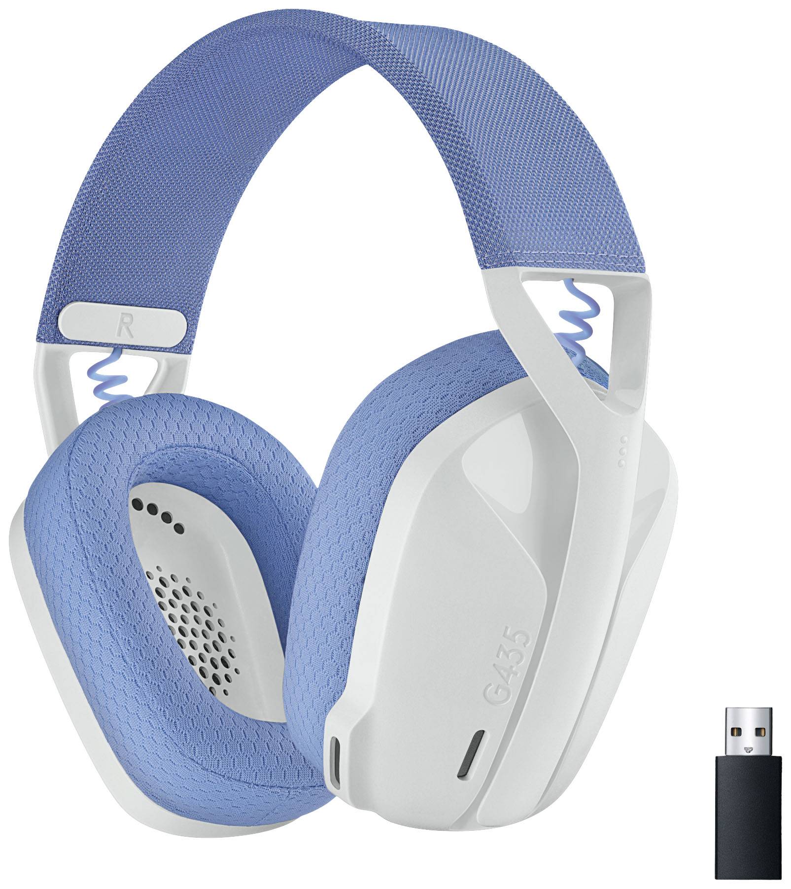 Logitech G435 LIGHTSPEED Gaming Over Ear Headset Bluetooth® Stereo Weiß Lautstärkebegrenzung