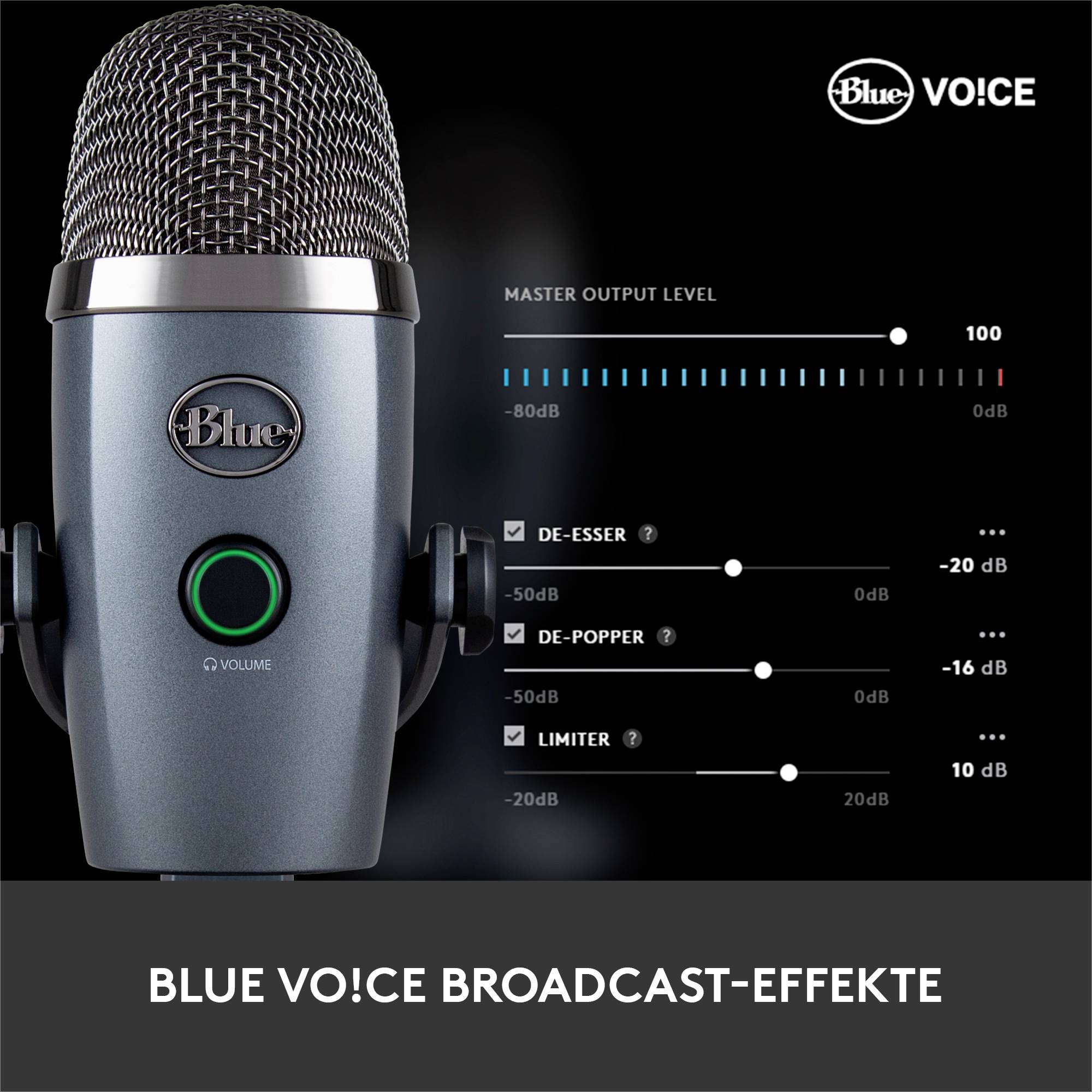 Blue Microphones Yeti Nano Stand PC-Mikrofon Übertragungsart (Details):Kabelgebunden, USB Kabelgebunden, USB Grau