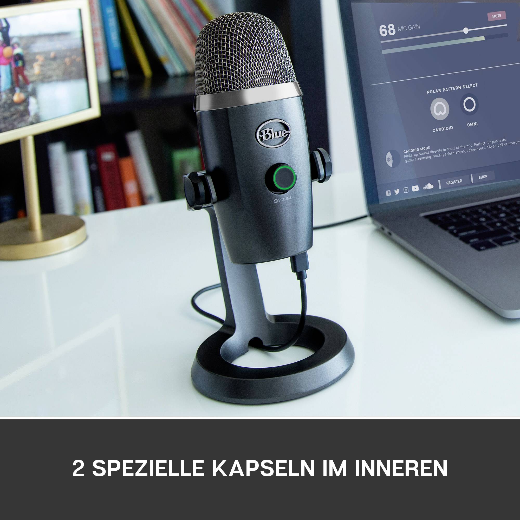 Stand PC-Mikrofon Blue Microphones Yeti Nano Übertragungsart (Details):Kabelgebunden, USB