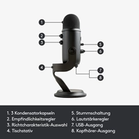 Blue Microphones Yeti Stand PC-Mikrofon Übertragungsart (Details):Kabelgebunden, USB Kabelgebunden, USB Schwarz Blue Microphones Yeti Stand PC-Mikrofon Übertragungsart (Details):Kabelgebunden, USB Kabelgebunden, USB Schwarz