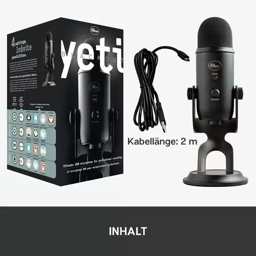 Blue Microphones Yeti Stand PC-Mikrofon Übertragungsart (Details):Kabelgebunden, USB Kabelgebunden, USB Schwarz Blue Microphones Yeti Stand PC-Mikrofon Übertragungsart (Details):Kabelgebunden, USB Kabelgebunden, USB Schwarz