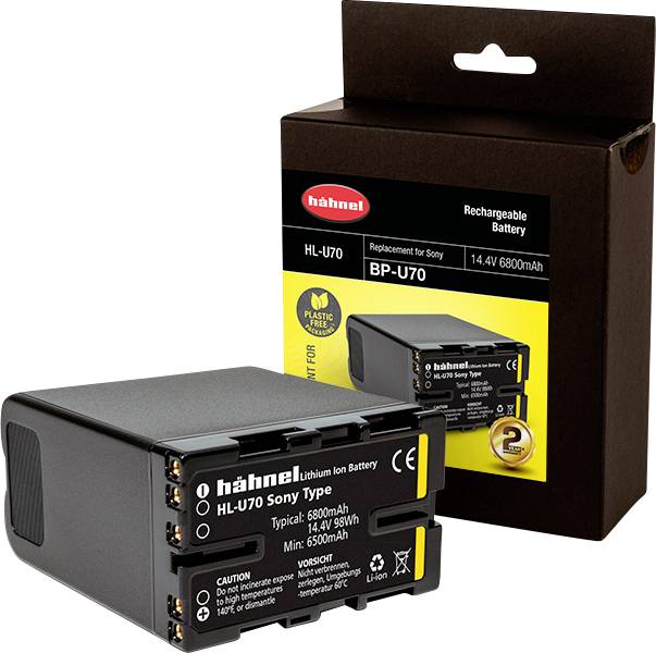 Hähnel Fototechnik HL-U70 Kamera-Akku ersetzt Original-Akku (Kamera) BP-U70 14.4V 6800 mAh