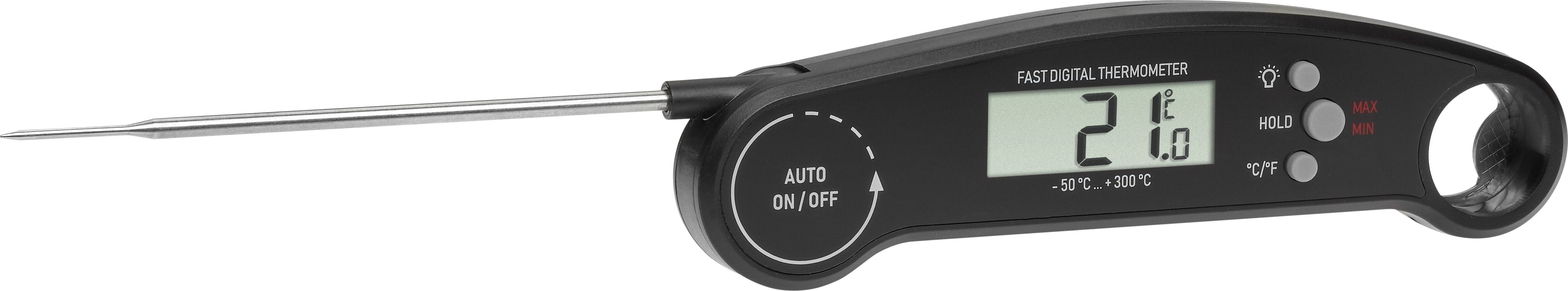 TFA Dostmann 30.1061.01 Küchen-Thermometer °C /°F-Anzeige, Babykost, Backen, Braten, Burger, Fett, Flüssige Stoffe, Geflügel
