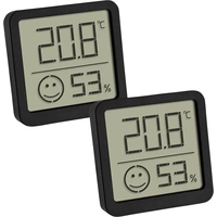 TFA Dostmann 2-pack Thermo-/Hygrometer Schwarz 30.5053.01.02 TFA Dostmann 2-pack Thermo-/Hygrometer Schwarz 30.5053.01.02