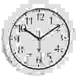 Horloge murale TFA Dostmann 60.3542.02 radiopiloté(e) 30 cm blanc pour salle de bain / pièce humide, protégé contre les