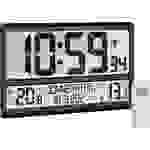 Horloge murale TFA Dostmann 60.4521.01 radiopiloté(e) 360 mm x 28 mm x 235 mm noir grand écran