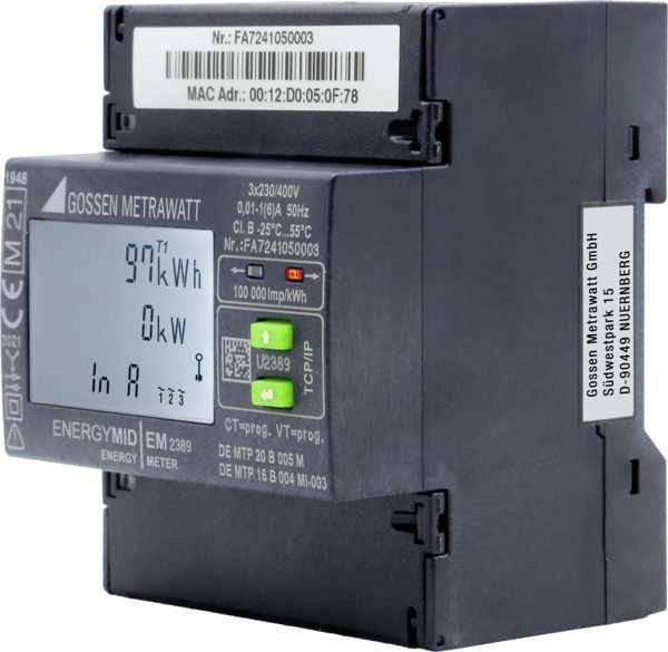 Gossen Metrawatt U2389-V047 U2389-V047 Drehstromzähler mit Wandleranschluss digital 5A MID-konform: Ja 1St.