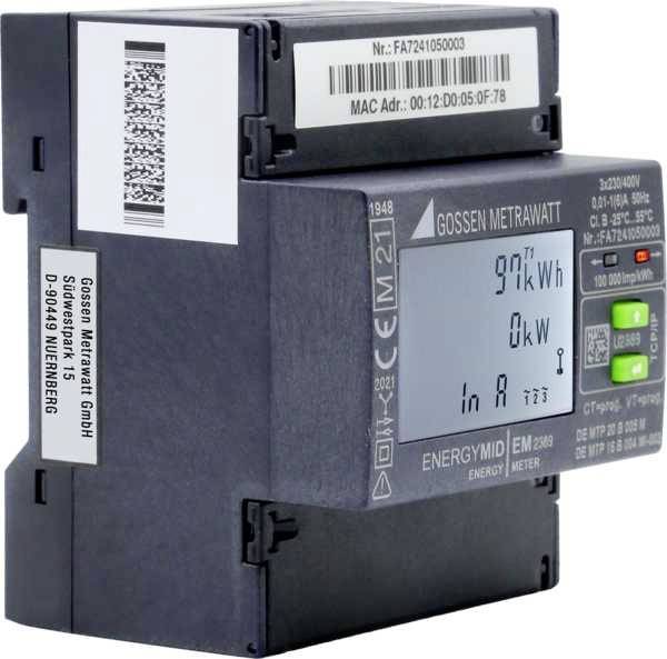 Gossen Metrawatt U2389-V047 U2389-V047 Drehstromzähler mit Wandleranschluss digital 5A MID-konform: Ja 1St.