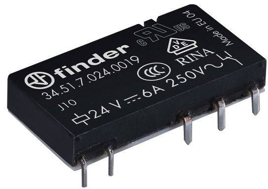 Finder 34.51.7.012.0019 Printrelais 12 V/DC 6 A 1 Wechsler 1 St.