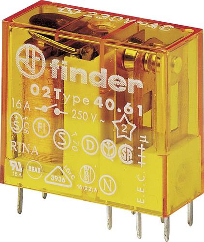 Finder 40.61.8.110.4300 Printrelais 110 V/AC 16 A 1 Schließer 1 St.