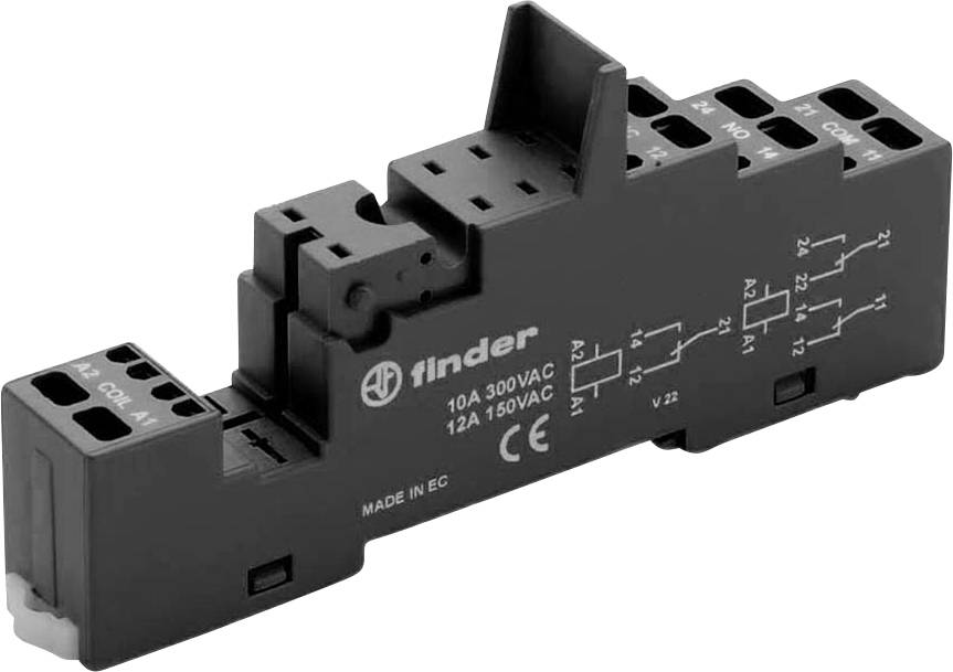 Finder 95.55.0 Relaissockel (L x B x H) 44.5 x 15.8 x 95.6 mm 10 St.