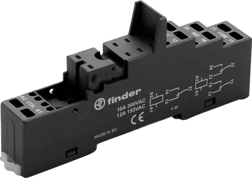 Finder 95.55.30 Relaissockel (L x B x H) 44.5 x 15.8 x 95.6 mm 10 St.