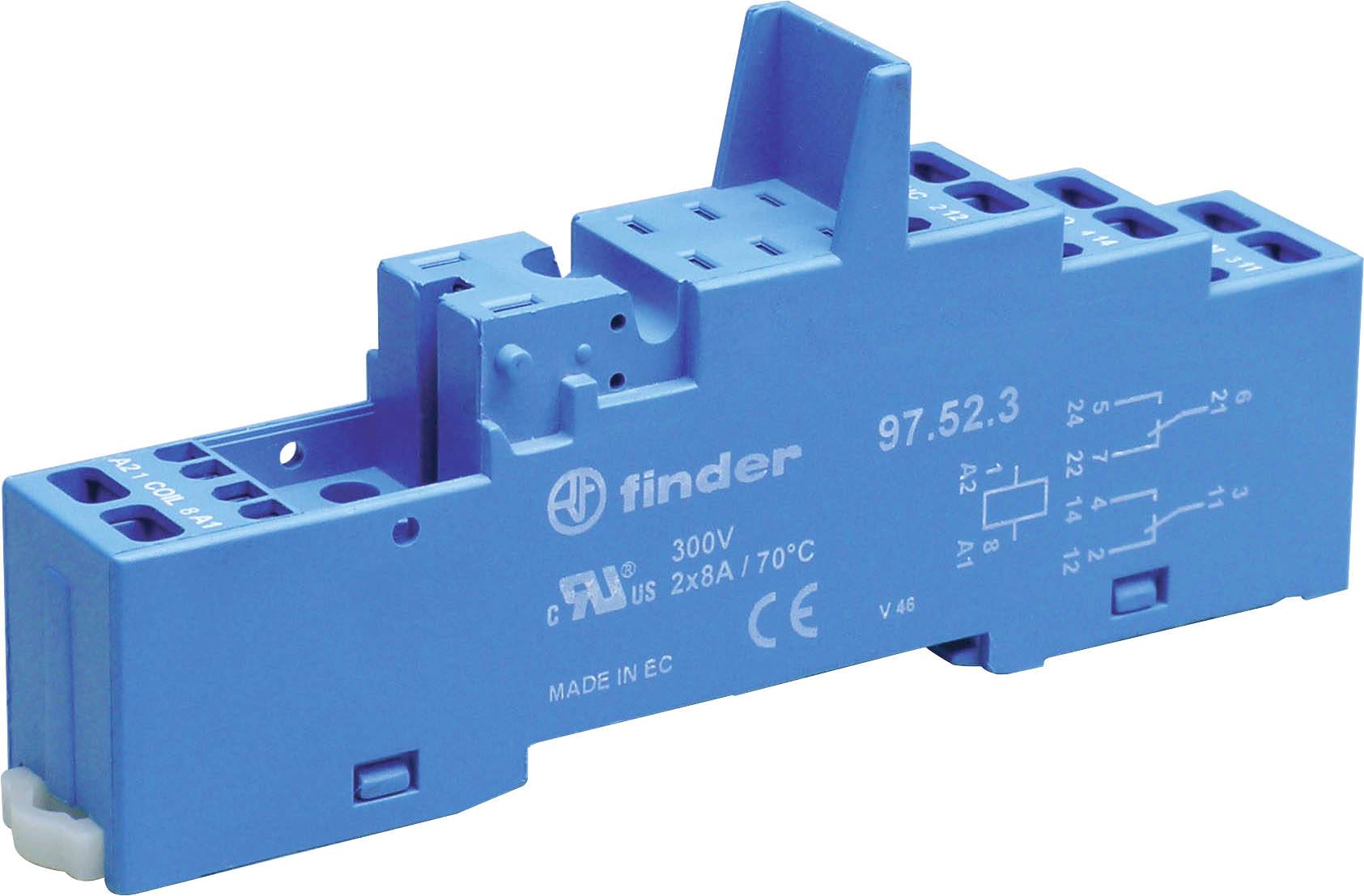 Finder 97.52.30 Relaissockel (L x B x H) 44 x 15.8 x 95.6 mm 10 St.