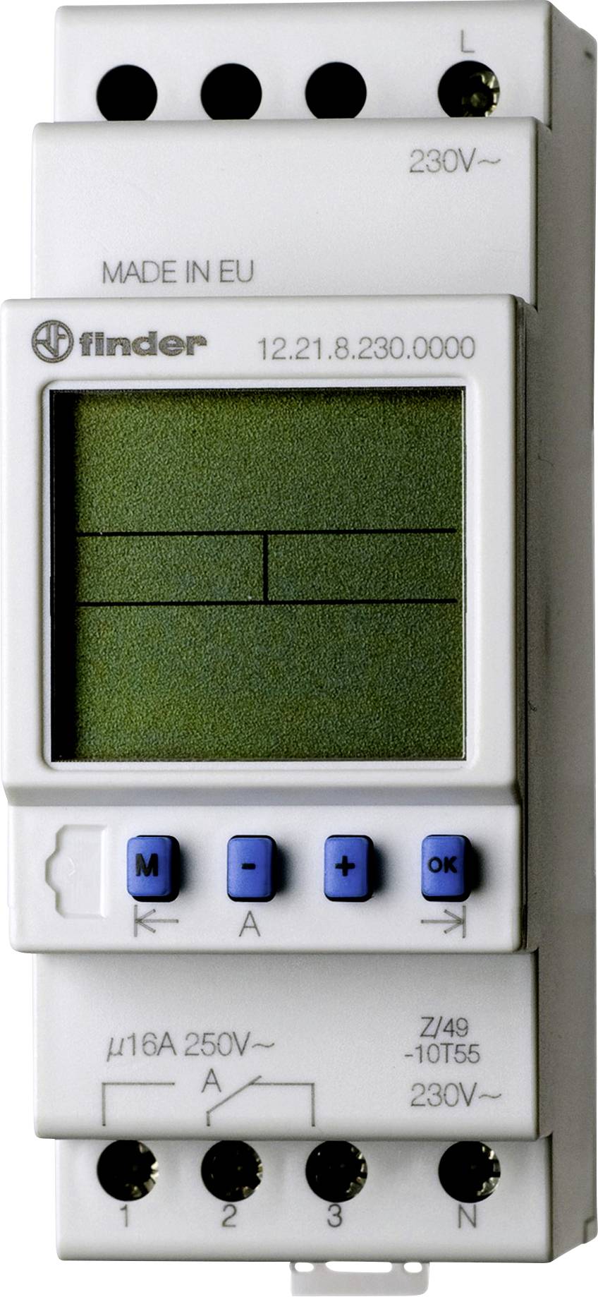 Finder 12.21.0.012.0000 Zeitschaltuhr Wochenprogramm, Tagesprogramm IP20