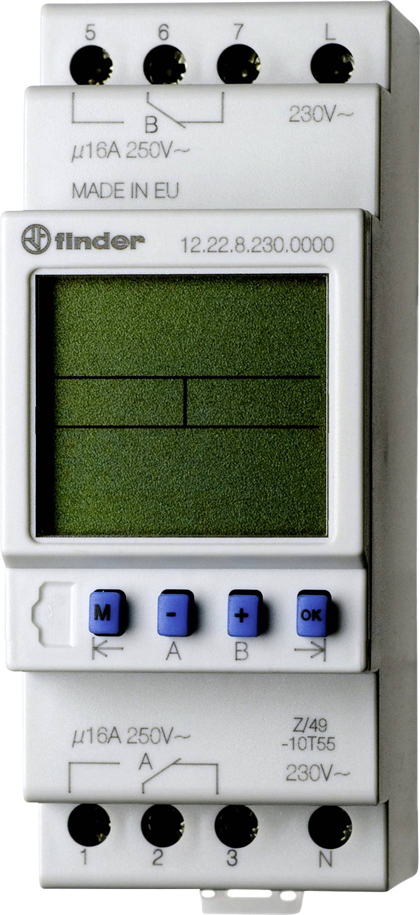 Finder 12.22.0.024.0000 Zeitschaltuhr Wochenprogramm, Tagesprogramm IP20