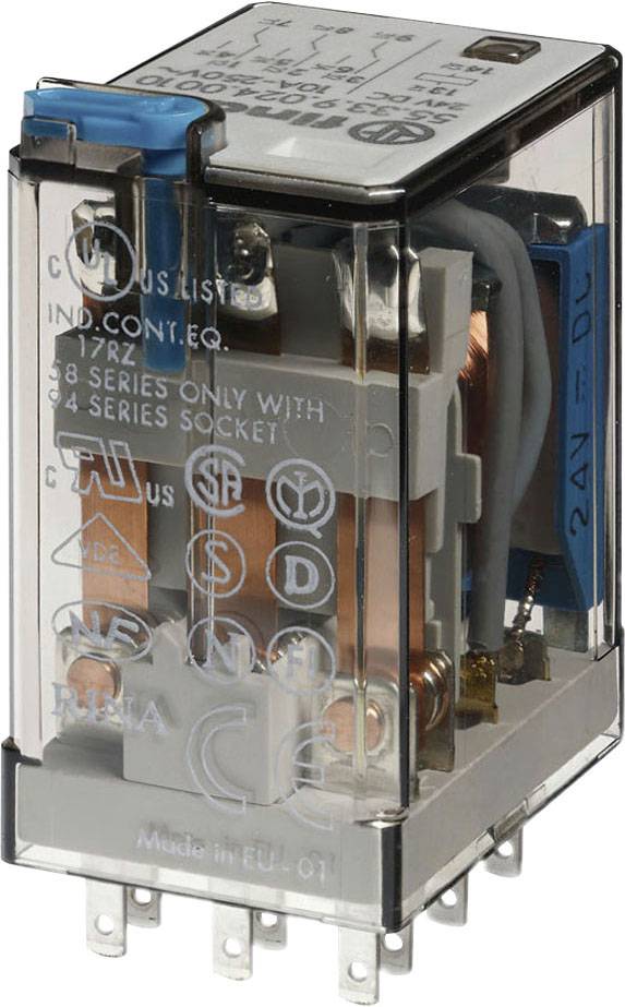 Finder 55.33.9.125.0010 Steckrelais 125 V/DC 10 A 3 Wechsler 1 St.