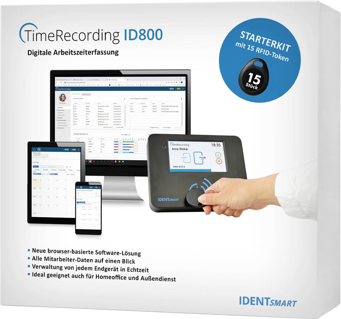 IDENTsmart ID800 Zeiterfassung Starter-Kit