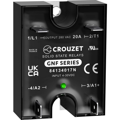 Crouzet Halbleiterrelais 84134017N 25A Schaltspannung (max.): 280 V/AC Spezieller Nulldurchgang 1St.