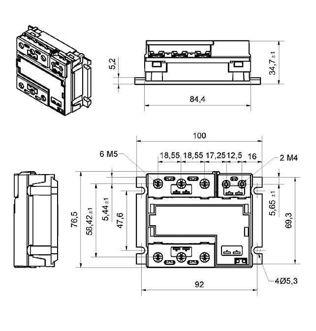 Crouzet Halbleiterrelais GN325DSZH 25A Schaltspannung (max.): 510 V/AC Spezieller Nulldurchgang