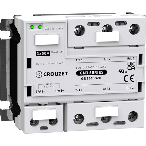 Crouzet Halbleiterrelais GN350DSZH 50 A Schaltspannung (max.): 510 V/AC Spezieller Nulldurchgang 1