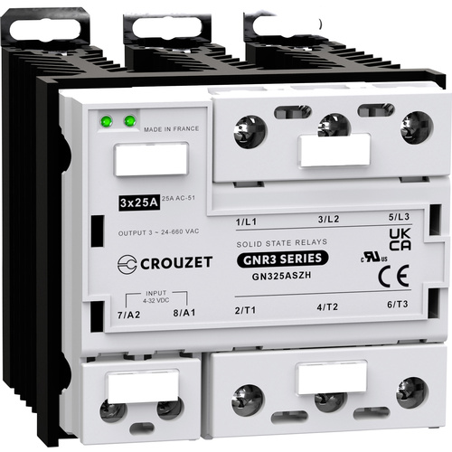 Crouzet Halbleiterrelais GNR25DCZH 25A Schaltspannung (max.): 660 V/AC Spezieller Nulldurchgang 1St.