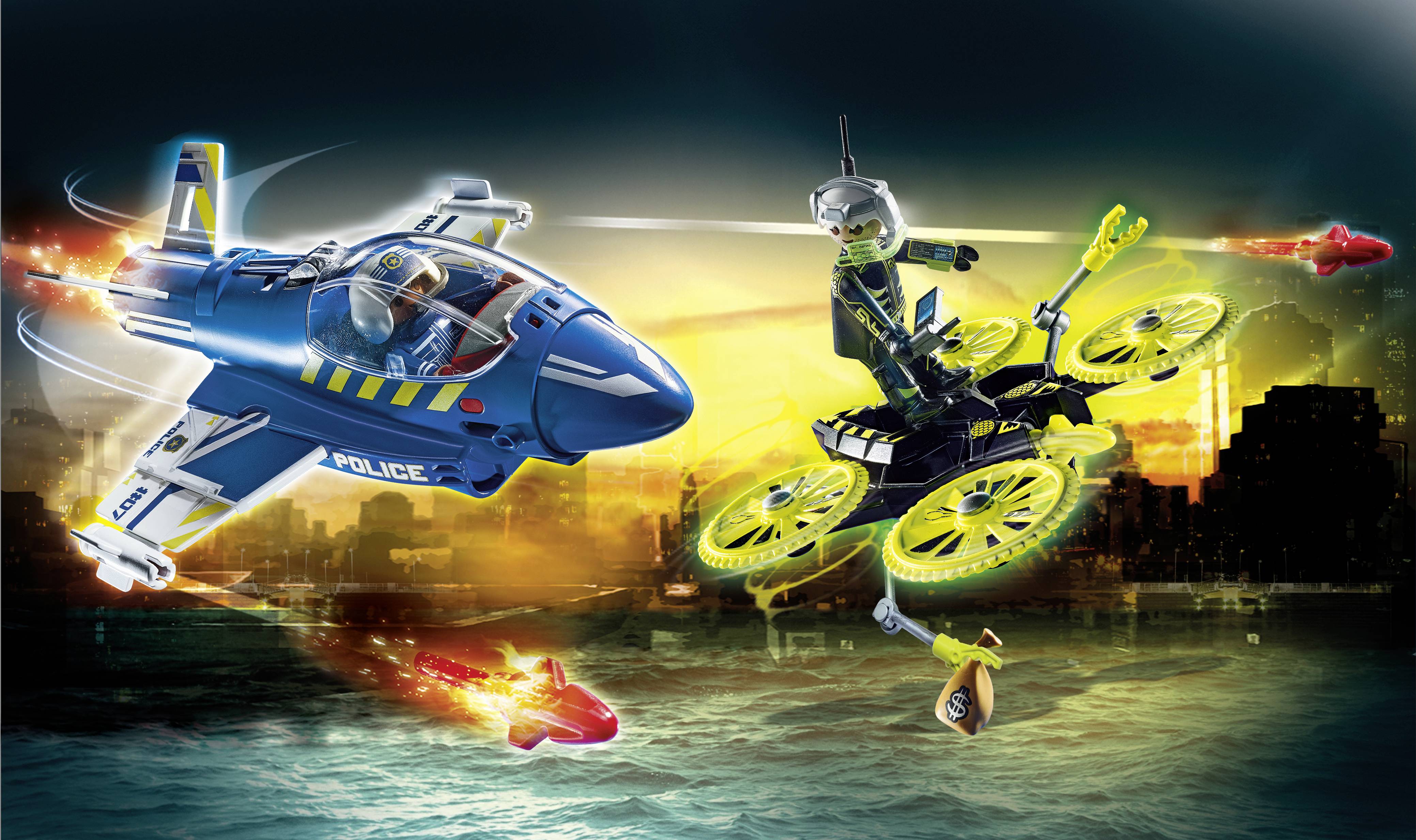 Playmobil® City Action Polizei-Jet: Drohnen-Verfolgung 70780