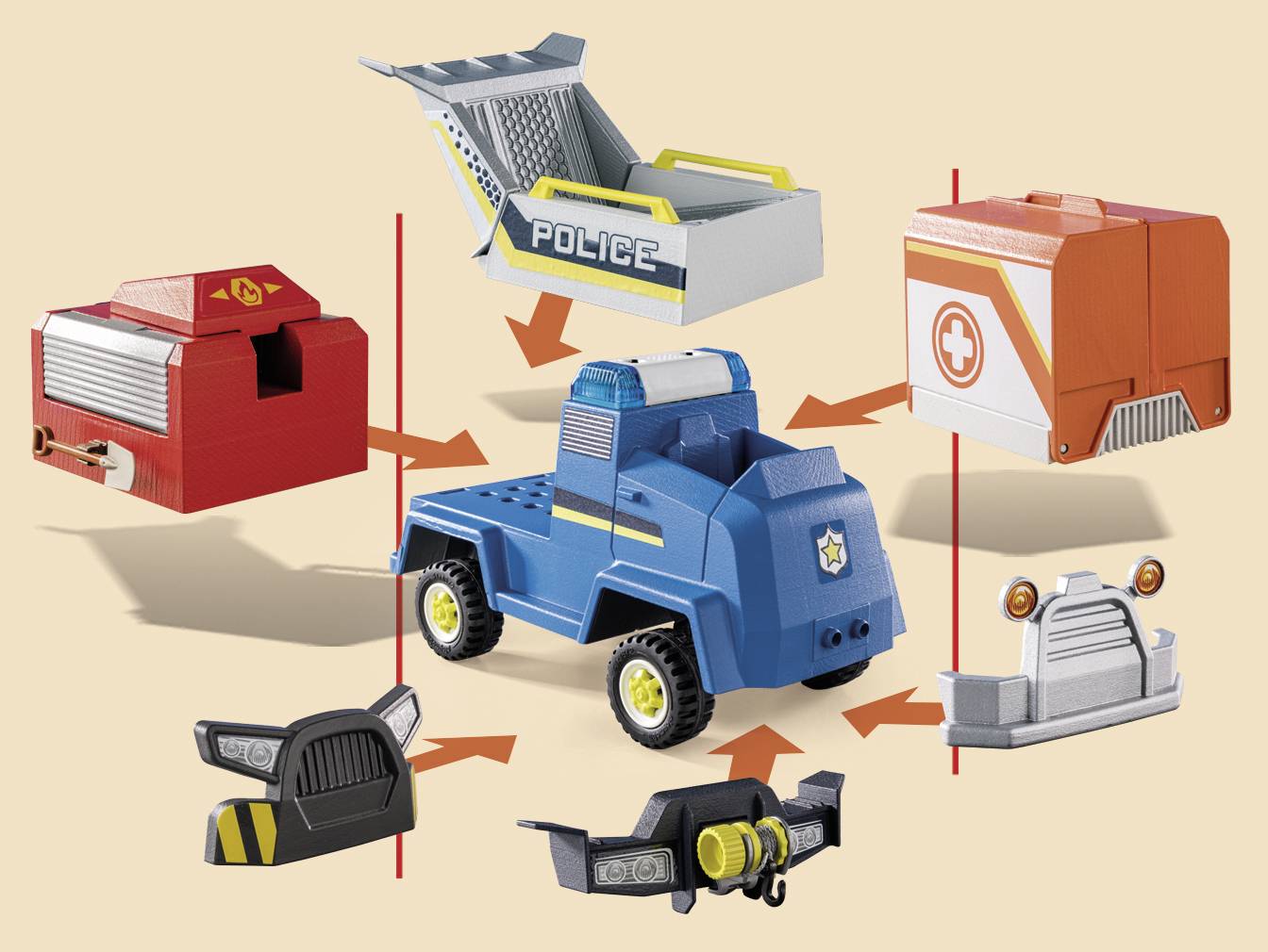 Playmobil® Duck on Call Polizei Einsatzfahrzeug 70915