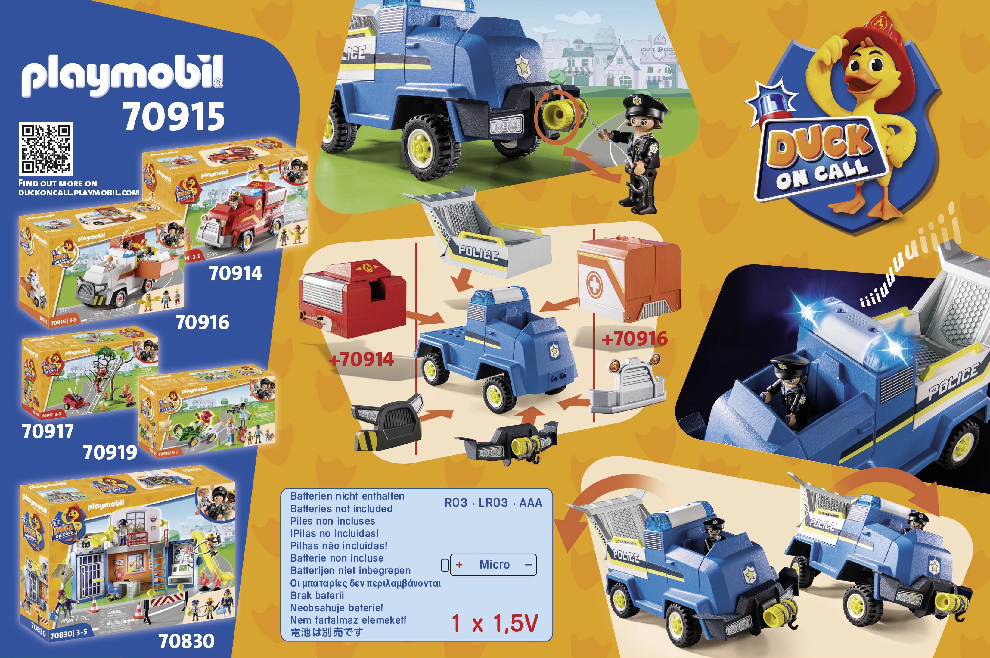 Playmobil® Duck on Call Polizei Einsatzfahrzeug 70915