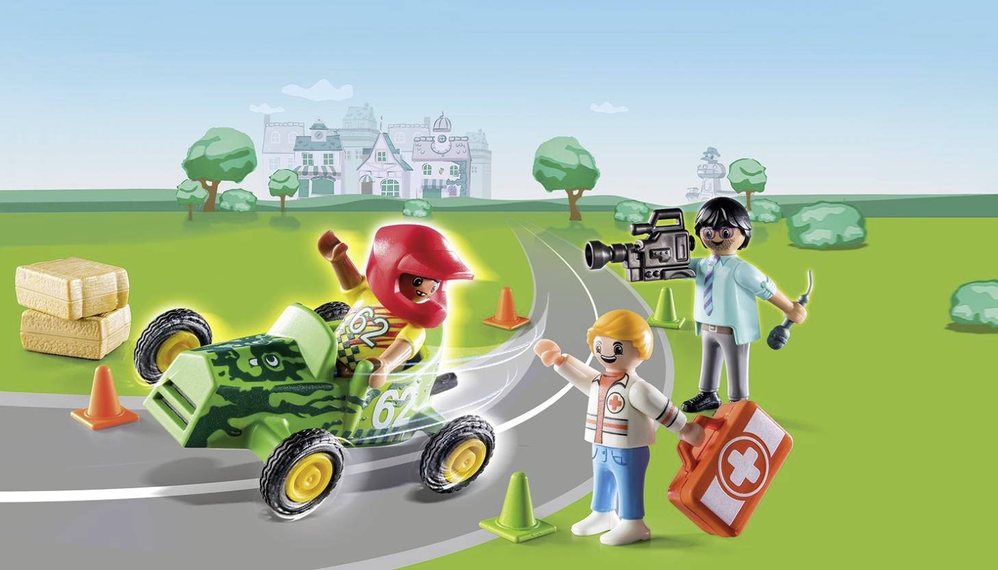 Playmobil® Duck on Call Notarzt Action. Helfe dem Rennfahrer! 70919