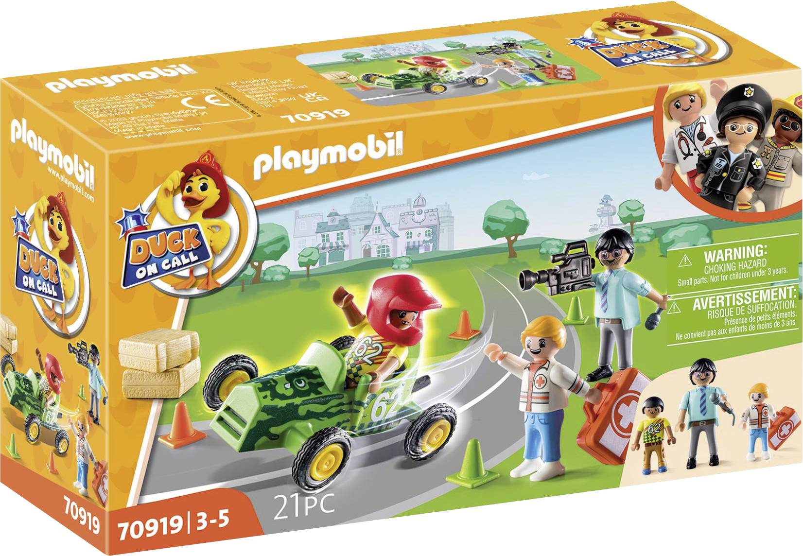 Playmobil® Duck on Call Notarzt Action. Helfe dem Rennfahrer! 70919