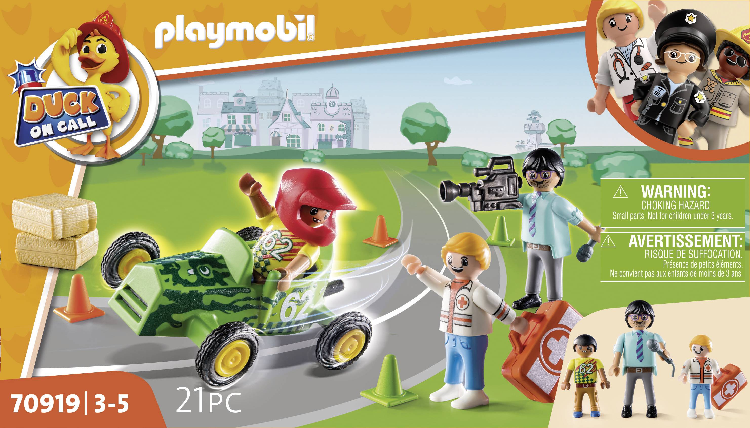 Playmobil® Duck on Call Notarzt Action. Helfe dem Rennfahrer! 70919