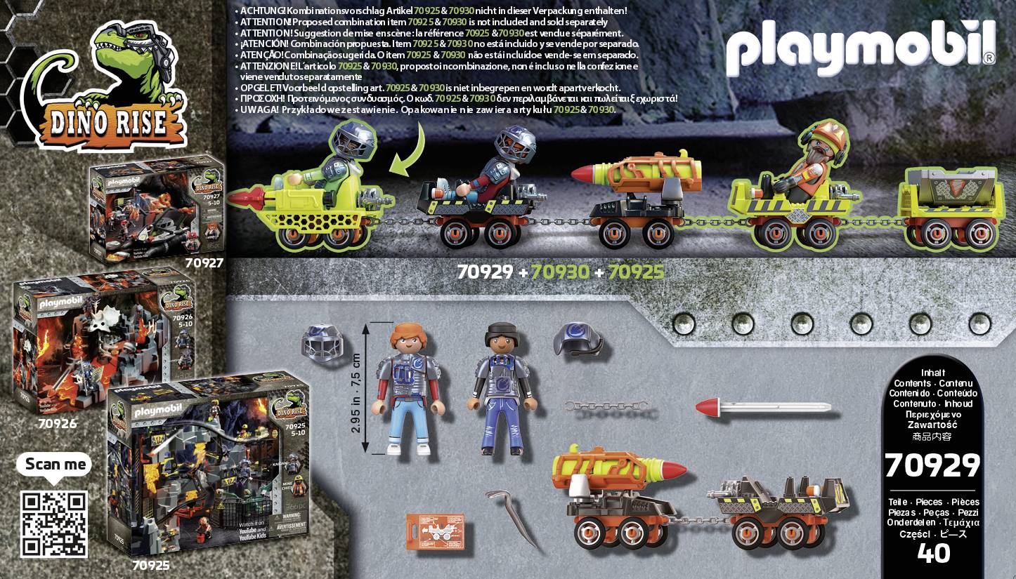Playmobil® Dino Rise Dino Mine Raketenkart 70929