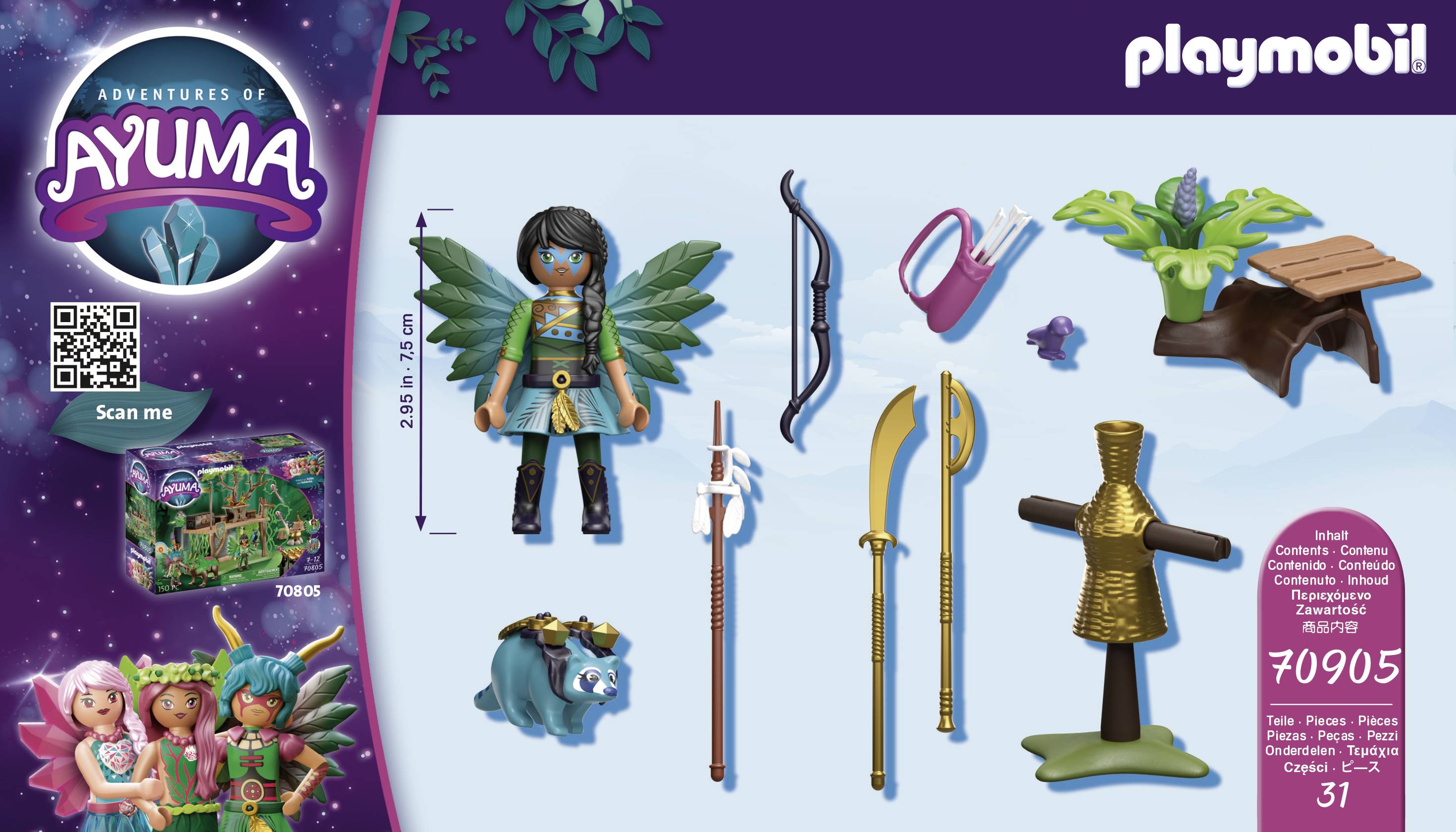 Playmobil® Ayuma Starter Pack Knight Fairy mit Waschbär 70905
