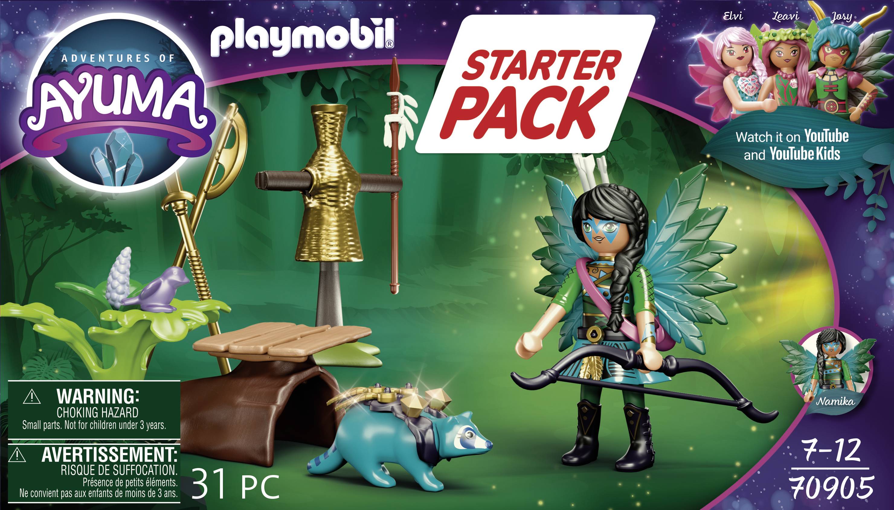 Playmobil® Ayuma Starter Pack Knight Fairy mit Waschbär 70905