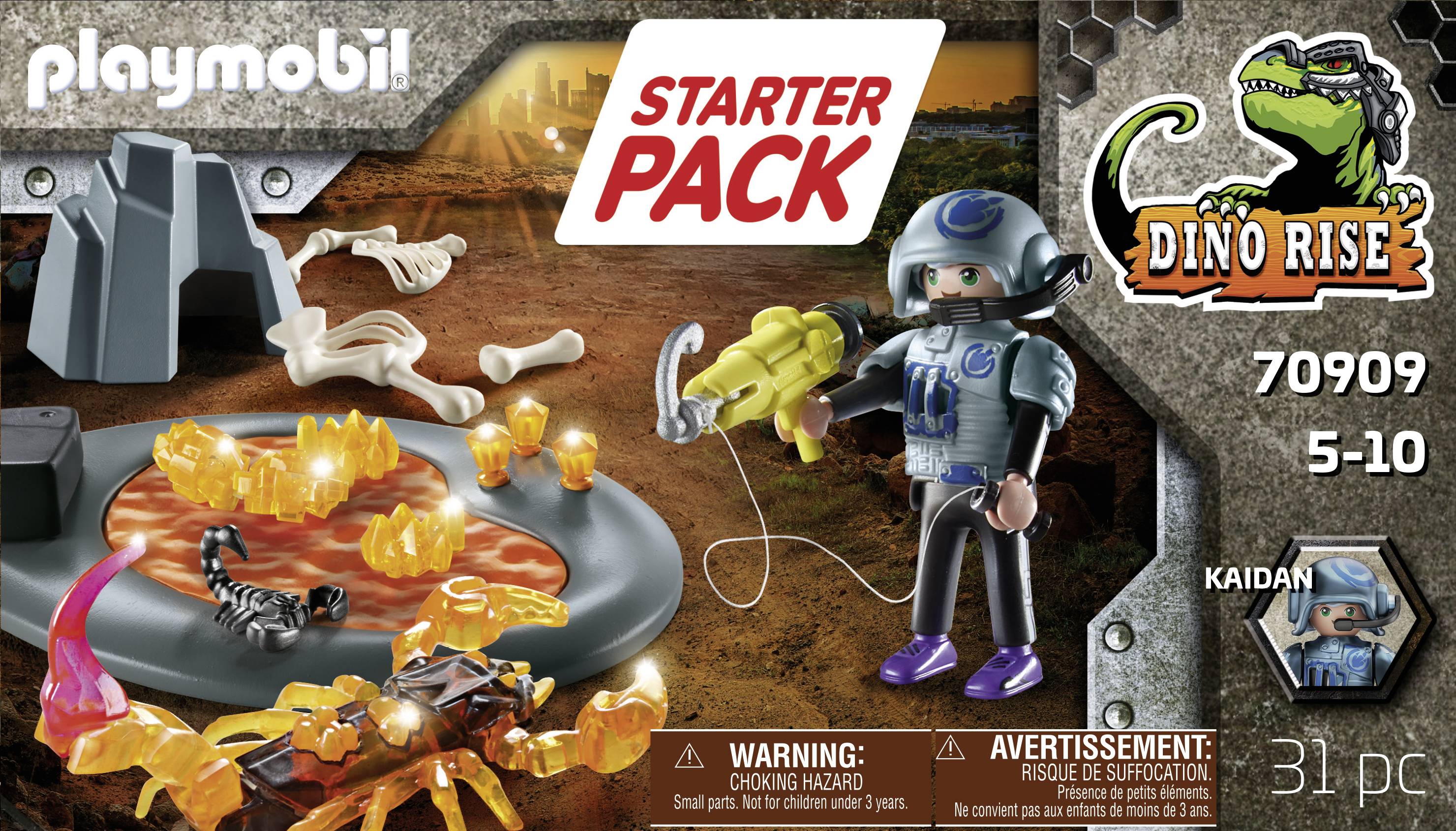 Playmobil® Dino Rise Starter Pack Kampf gegen den Feuerskorpion 70909