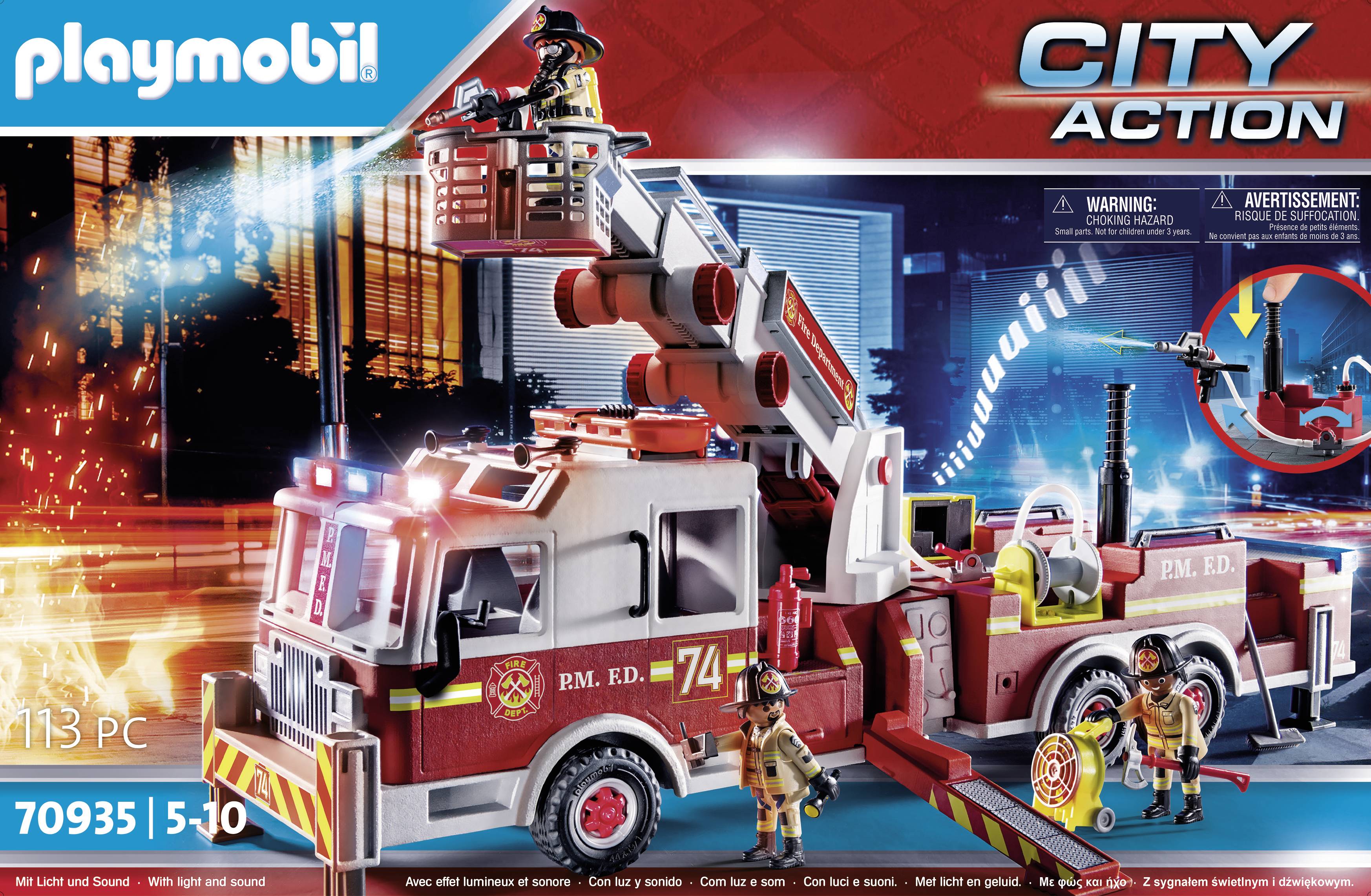 Playmobil® City Action Feuerwehr-Fahrzeug: US Tower Ladder 70935