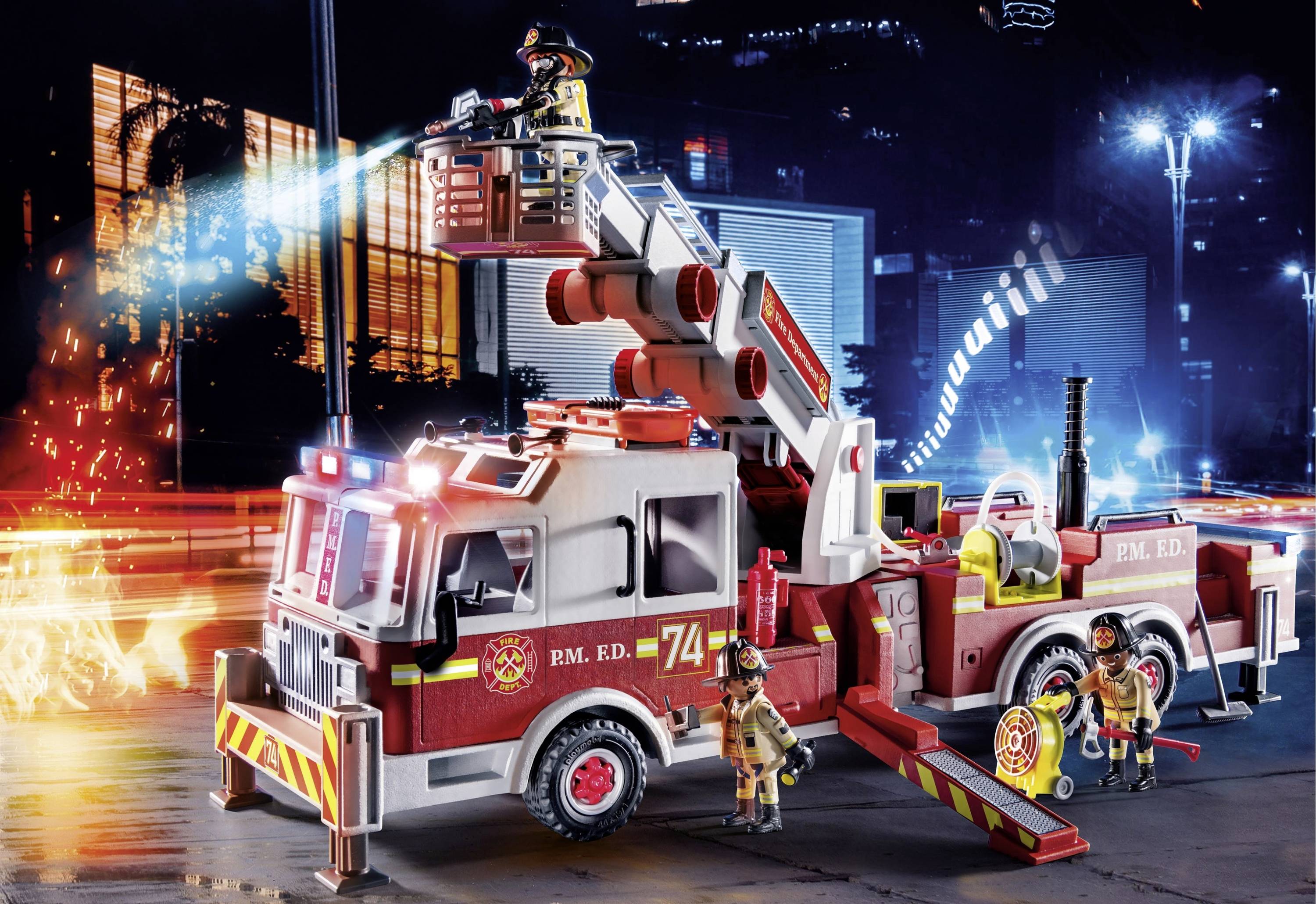 Playmobil® City Action Feuerwehr-Fahrzeug: US Tower Ladder 70935